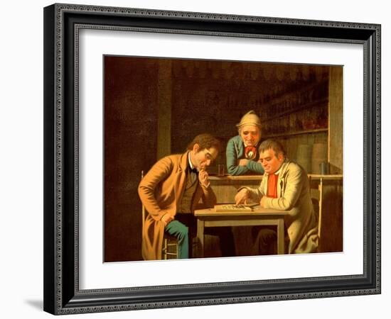 The Checker Players, 1850-George Caleb Bingham-Framed Giclee Print