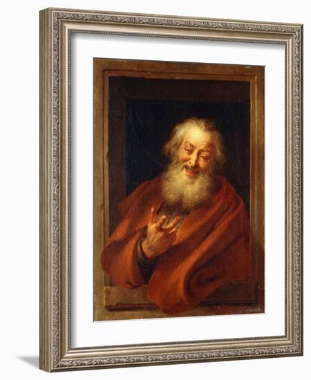 The Cheerful Democritus-Charles Antoine Coypel-Framed Giclee Print