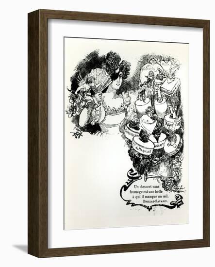 The Cheeses, Illustration For Brillat-Savarin's Aphorisms from L'Art du Bien Manger, c.1907-Albert Robida-Framed Giclee Print