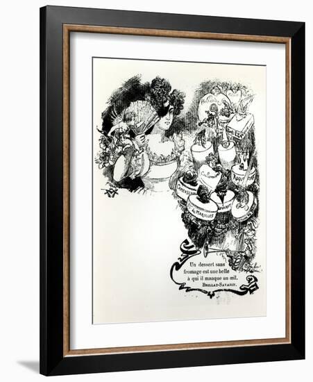 The Cheeses, Illustration For Brillat-Savarin's Aphorisms from L'Art du Bien Manger, c.1907-Albert Robida-Framed Giclee Print