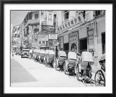 Tirage Vintage Original - Hong Kong, Rue Sur Le Quai, Vers 1900 - Format 7x8,5 Cm - Collection