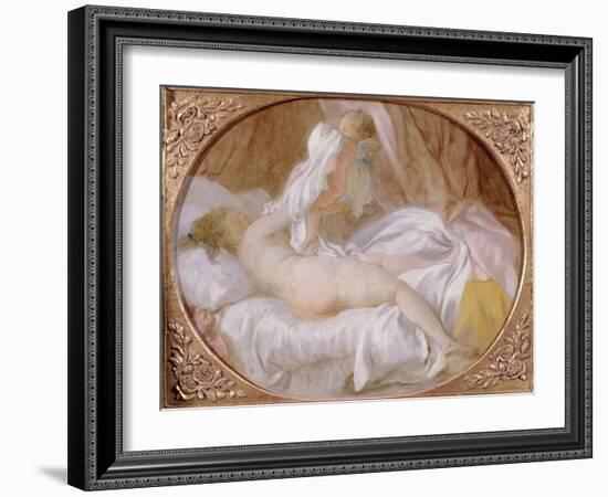 The Chemise Removed or the Lady Undressing, before 1778-Jean-Honoré Fragonard-Framed Giclee Print