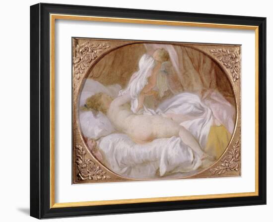 The Chemise Removed or the Lady Undressing, before 1778-Jean-Honoré Fragonard-Framed Giclee Print