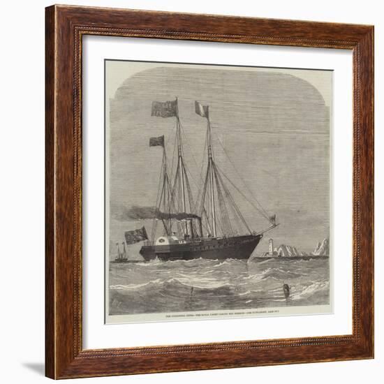 The Cherbourg Fetes, the Royal Yacht Passing the Needles-Richard Principal Leitch-Framed Giclee Print