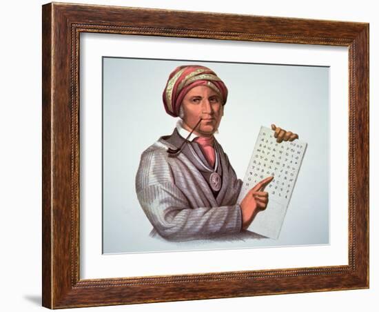 The Cherokee Scholar, Sequoyah-null-Framed Giclee Print