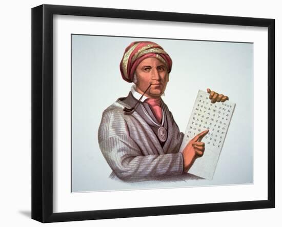 The Cherokee Scholar, Sequoyah-null-Framed Giclee Print