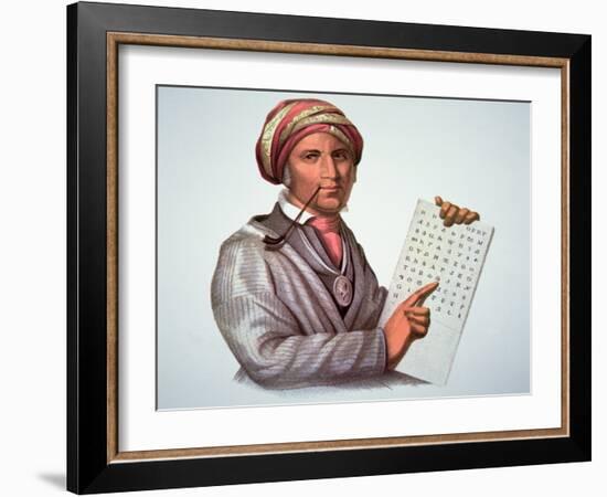 The Cherokee Scholar, Sequoyah-null-Framed Giclee Print