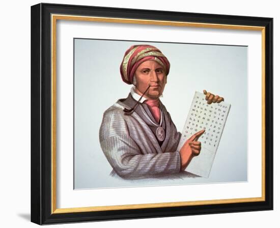 The Cherokee Scholar, Sequoyah-null-Framed Giclee Print