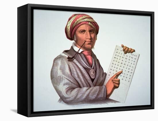 The Cherokee Scholar, Sequoyah-null-Framed Premier Image Canvas