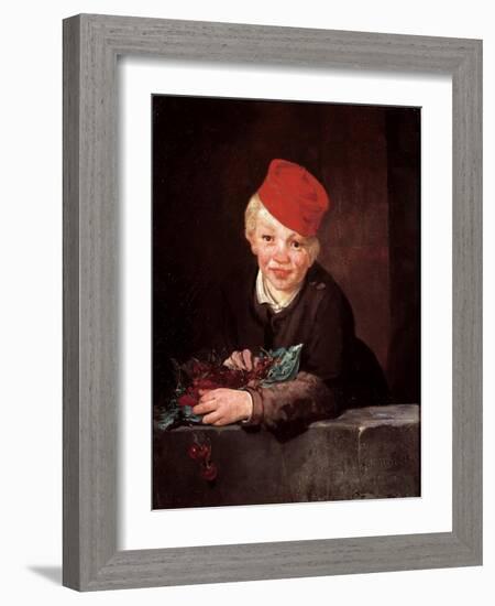 The Cherry Thief Painting by Edouard Manet (1832-1883) 1859 Approx. Sun. 65,5X54,5 Cm Oeiras (Lisbo-Edouard Manet-Framed Giclee Print