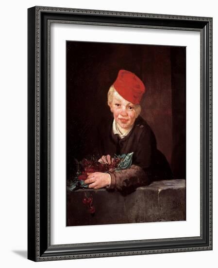 The Cherry Thief Painting by Edouard Manet (1832-1883) 1859 Approx. Sun. 65,5X54,5 Cm Oeiras (Lisbo-Edouard Manet-Framed Giclee Print