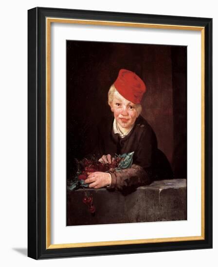 The Cherry Thief Painting by Edouard Manet (1832-1883) 1859 Approx. Sun. 65,5X54,5 Cm Oeiras (Lisbo-Edouard Manet-Framed Giclee Print