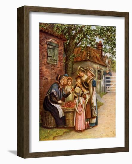 The cherry woman' by Kate Greenaway-Kate Greenaway-Framed Giclee Print