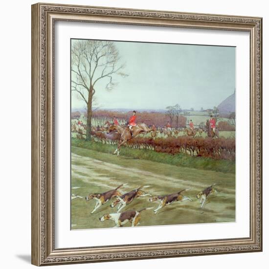 The Cheshire - Away from Tattenhall, 1912-Cecil Aldin-Framed Giclee Print