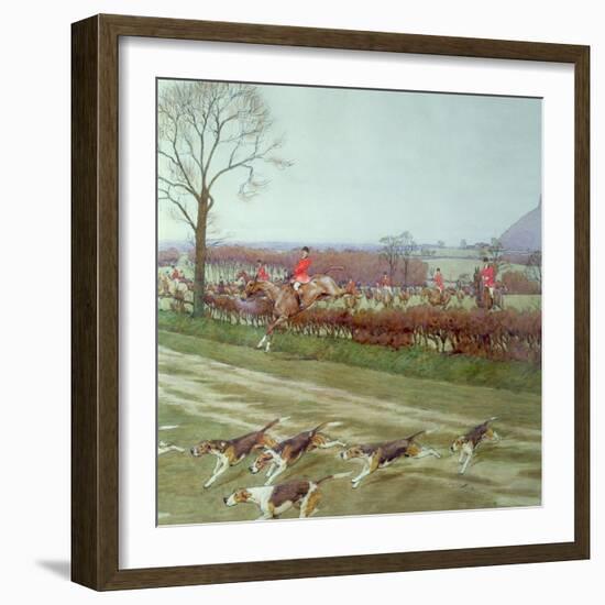 The Cheshire - Away from Tattenhall, 1912-Cecil Aldin-Framed Giclee Print