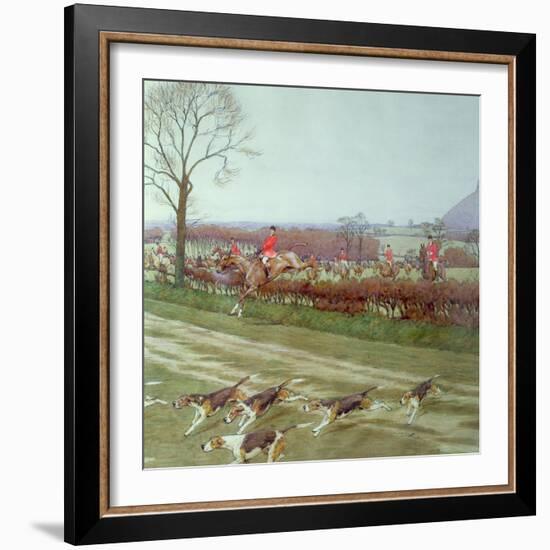 The Cheshire - Away from Tattenhall, 1912-Cecil Aldin-Framed Giclee Print