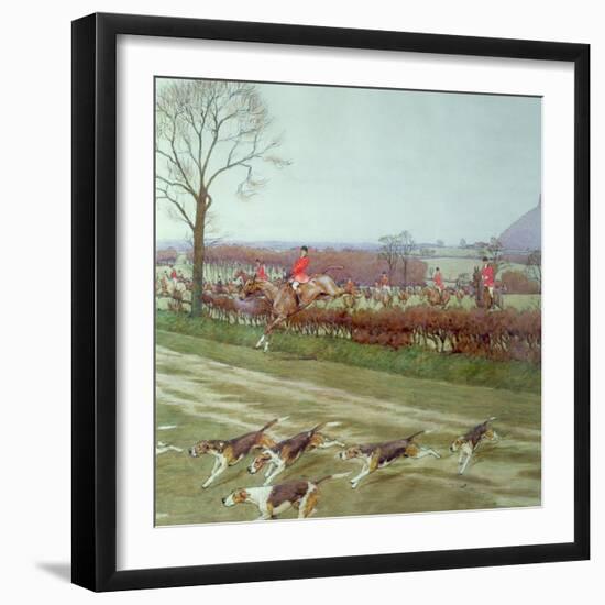 The Cheshire - Away from Tattenhall, 1912-Cecil Aldin-Framed Giclee Print