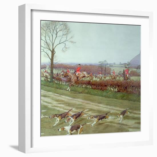 The Cheshire - Away from Tattenhall, 1912-Cecil Aldin-Framed Giclee Print