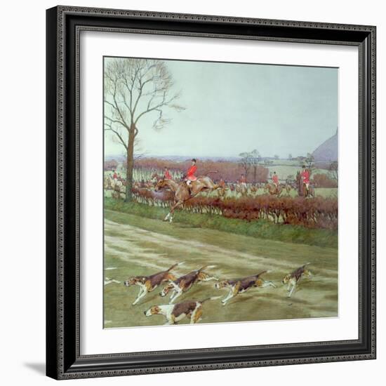 The Cheshire - Away from Tattenhall, 1912-Cecil Aldin-Framed Giclee Print