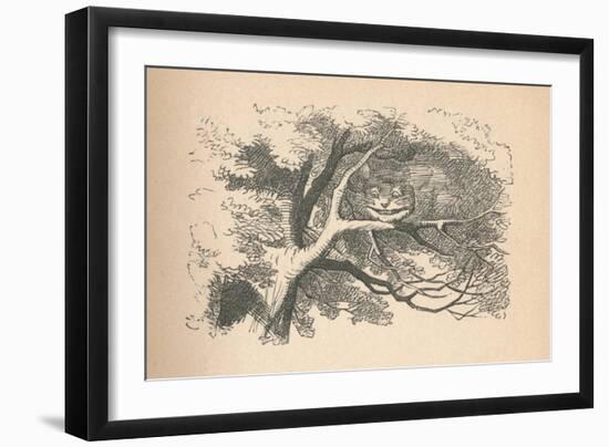 'The Cheshire Cat begins to fade away, it's his smile the last to go', 1889-John Tenniel-Framed Giclee Print