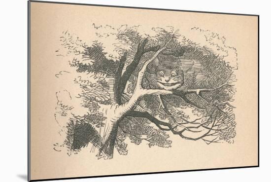 'The Cheshire Cat begins to fade away, it's his smile the last to go', 1889-John Tenniel-Mounted Giclee Print