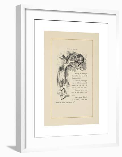 The Cheshire Cat-John Tenniel-Framed Premium Giclee Print