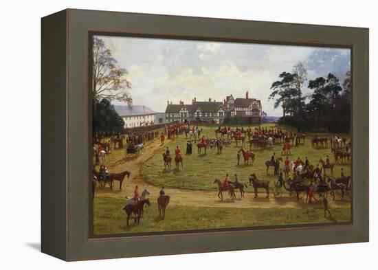 The Cheshire Hunt - the Meet at Calveley Hall-George Goodwin Kilburne-Framed Premier Image Canvas