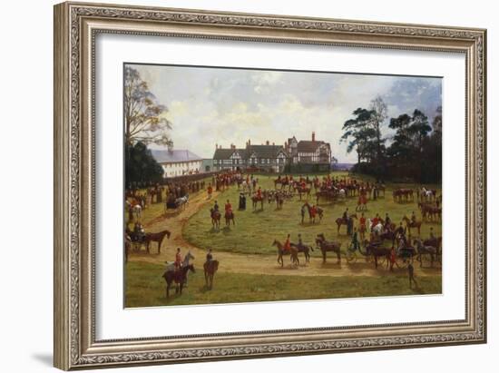 The Cheshire Hunt - the Meet at Calveley Hall-George Goodwin Kilburne-Framed Giclee Print