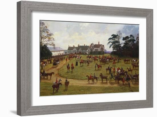 The Cheshire Hunt - the Meet at Calveley Hall-George Goodwin Kilburne-Framed Giclee Print