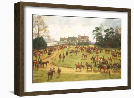 The Cheshire Hunt: The Meet at Calverley Hall-George Goodwin Kilburne-Framed Giclee Print