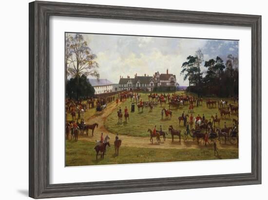 The Cheshire Hunt: the Meet at Calverly Hall-George Goodwin Kilburne-Framed Giclee Print