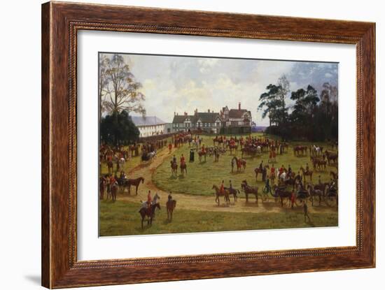 The Cheshire Hunt: the Meet at Calverly Hall-George Goodwin Kilburne-Framed Giclee Print