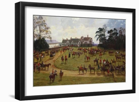 The Cheshire Hunt: the Meet at Calverly Hall-George Goodwin Kilburne-Framed Giclee Print