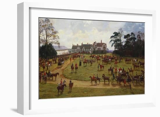 The Cheshire Hunt: the Meet at Calverly Hall-George Goodwin Kilburne-Framed Giclee Print