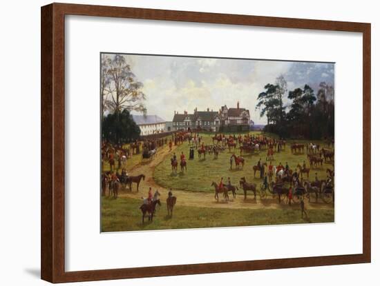 The Cheshire Hunt: the Meet at Calverly Hall-George Goodwin Kilburne-Framed Giclee Print