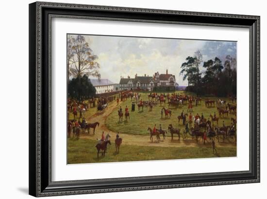 The Cheshire Hunt: the Meet at Calverly Hall-George Goodwin Kilburne-Framed Giclee Print