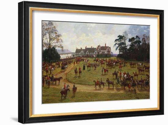 The Cheshire Hunt: the Meet at Calverly Hall-George Goodwin Kilburne-Framed Giclee Print