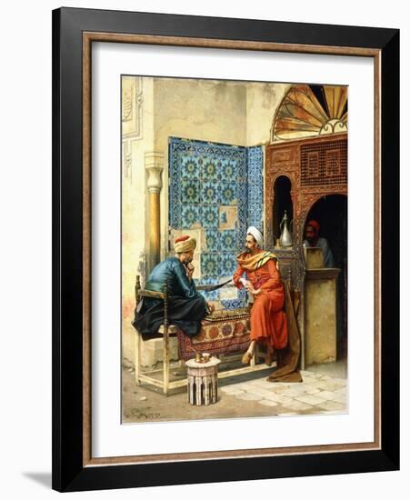 The Chess Game, 1896-Ludwig Deutsch-Framed Giclee Print