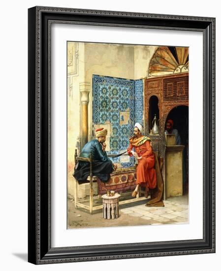 The Chess Game, 1896-Ludwig Deutsch-Framed Giclee Print