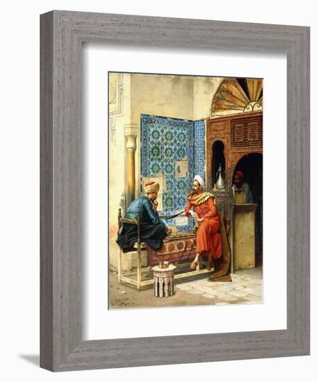 The Chess Game, 1896-Ludwig Deutsch-Framed Giclee Print