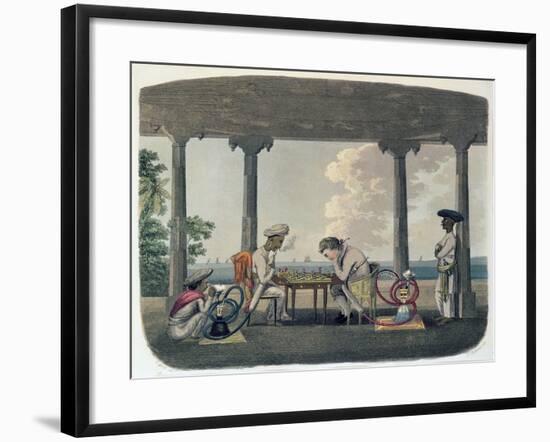 The Chess Match, Engraved by T. Rickards, 1804-Charles Emilius Gold-Framed Giclee Print