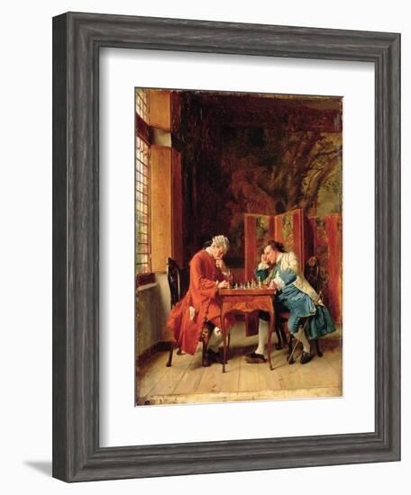 The Chess Players, 1856-Jean-Louis Ernest Meissonier-Framed Giclee Print