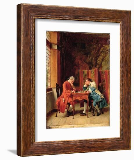 The Chess Players, 1856-Jean-Louis Ernest Meissonier-Framed Giclee Print