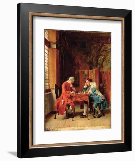 The Chess Players, 1856-Jean-Louis Ernest Meissonier-Framed Giclee Print