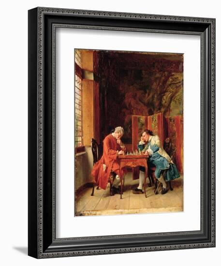 The Chess Players, 1856-Jean-Louis Ernest Meissonier-Framed Giclee Print