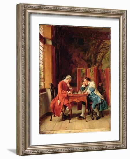 The Chess Players, 1856-Jean-Louis Ernest Meissonier-Framed Giclee Print