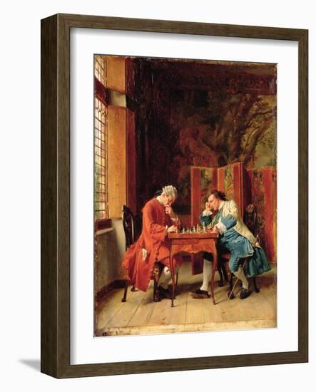 The Chess Players, 1856-Jean-Louis Ernest Meissonier-Framed Giclee Print