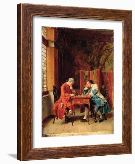 The Chess Players, 1856-Jean-Louis Ernest Meissonier-Framed Giclee Print