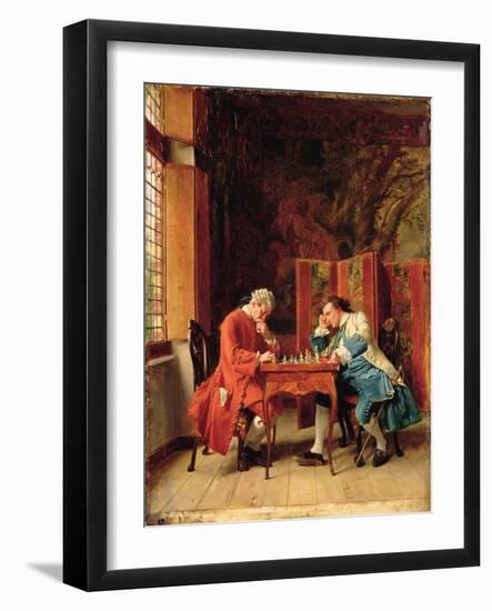 The Chess Players, 1856-Jean-Louis Ernest Meissonier-Framed Giclee Print