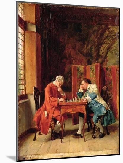 The Chess Players, 1856-Jean-Louis Ernest Meissonier-Mounted Giclee Print